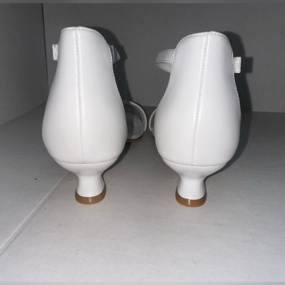 PatPat Chic White Ankle Strap Heels - Picture 4 of 6
